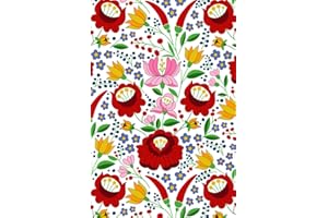 Hungarian Folk Art Notebook: Ruled diary,journal 120 Pages 6x9 inches White