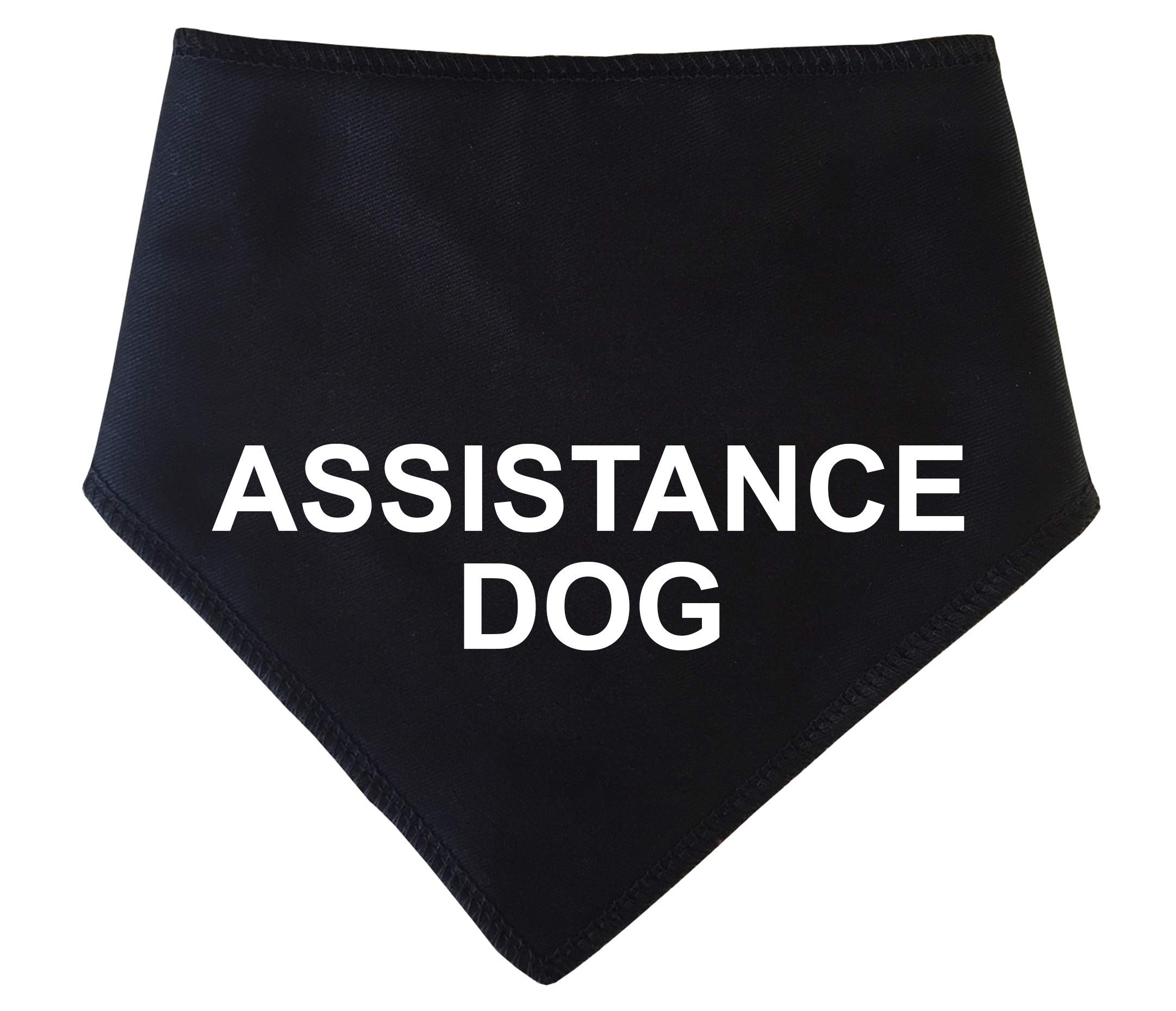 Spoilt Rotten Pets S2 'Assistance Dog' Colour Choice Alert Help Dog Carer Message Dog Scarf Bandana (S2 Small Dogs Terrier, Shih-Tzu & Cockers)