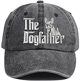 Kamaple The Dogfather Hat, Distressed Cotton Adjustable Dog Father Baseball Cap Gifts for Men Dad