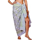 100% Cotton Hand Block Sarong Beach Pareo -Your Perfect Summer Cover up Swimwear Companion Wrap Skirt in Summer