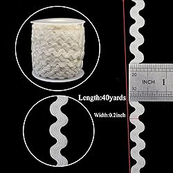 Rick Rack Wave Bending Fringe Trim 40 Yards Beige