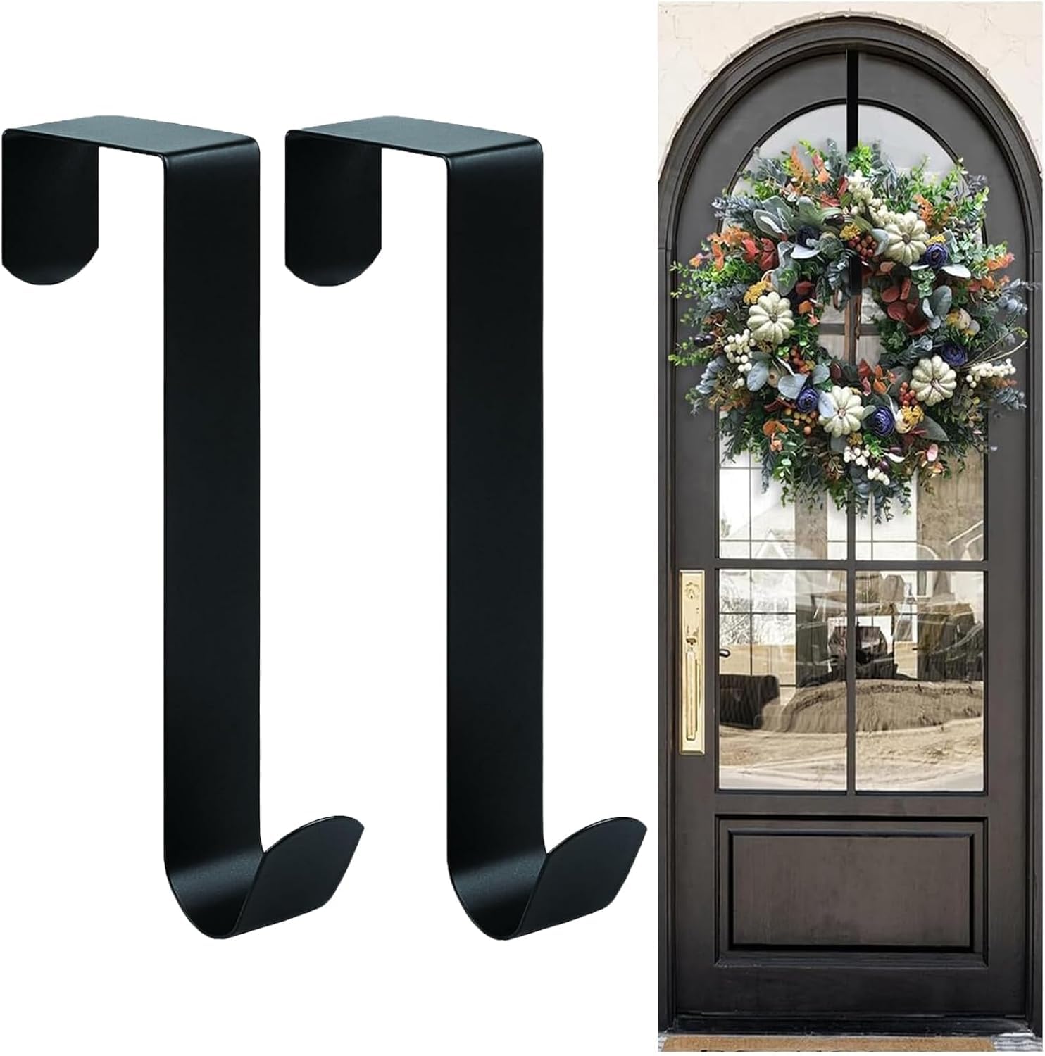 Christmas Front Door Wreath Hanger Hook for Home Decor - Valentine's & Easter Holiday Mounting