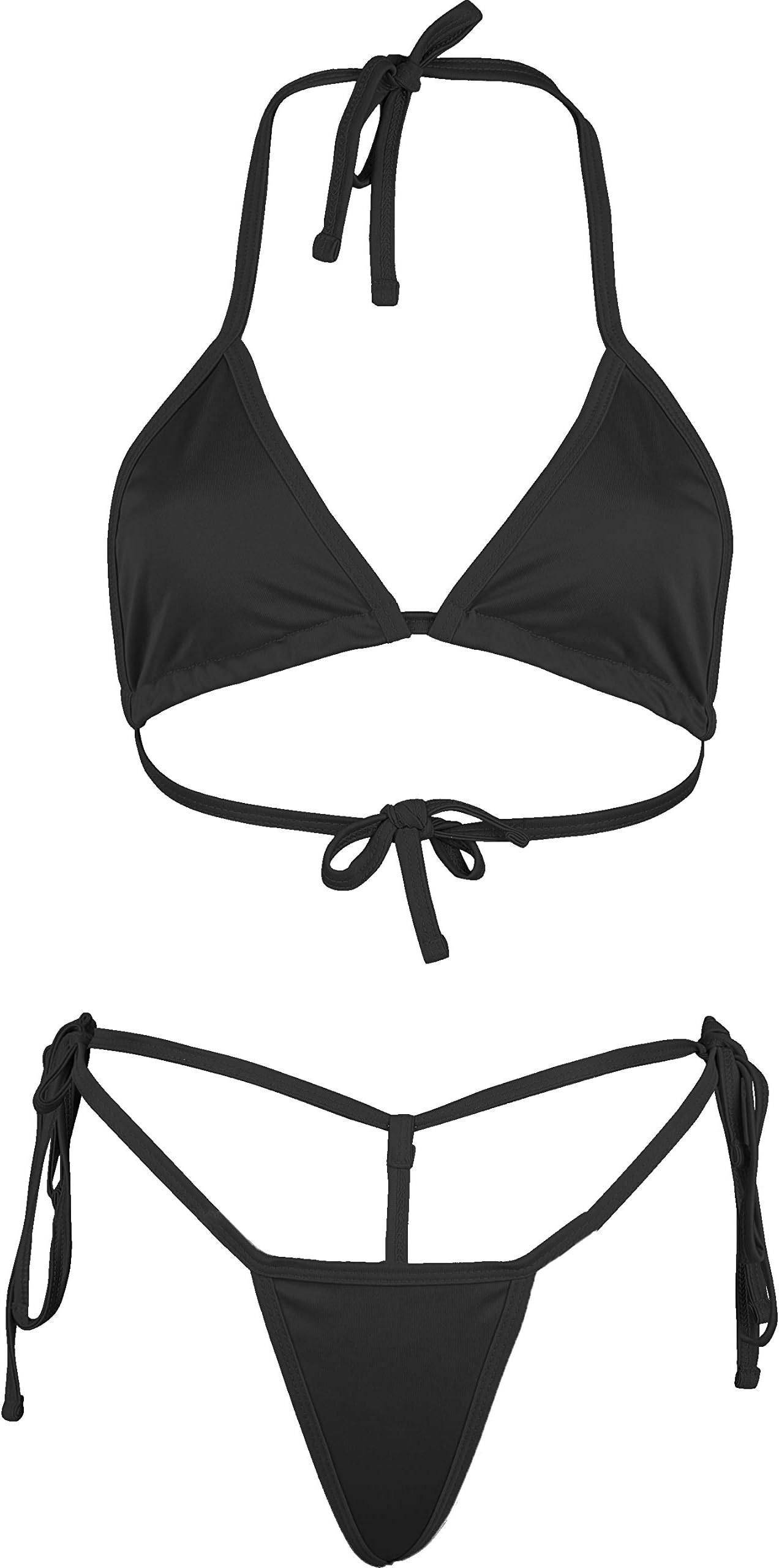 MPITUDE Women's Poly Spandex Solid Bikini Set