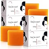 Kojie San Skin Brightening Soap - Bundle Pack - Original Kojic Acid, Dark Spot Remover Bar Soap with Coconut & Tea Tree Oil, 65g x 4 Bars