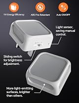 PURSNIC Night Light Plug In 1W Dusk to Dawn 3000K Warm White 2 Pack view 7