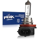 PEAK H11 OE Standard Halogen Replacement Headlight Bulb | Pack of 1, 55W, 12V, 2,100 Lumens, 1,550 Hour Life, DOT Approved, OE Replacement