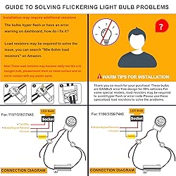 LEDYOTRY 7440 LED Bulb Amber Yellow 4000 Lumens for