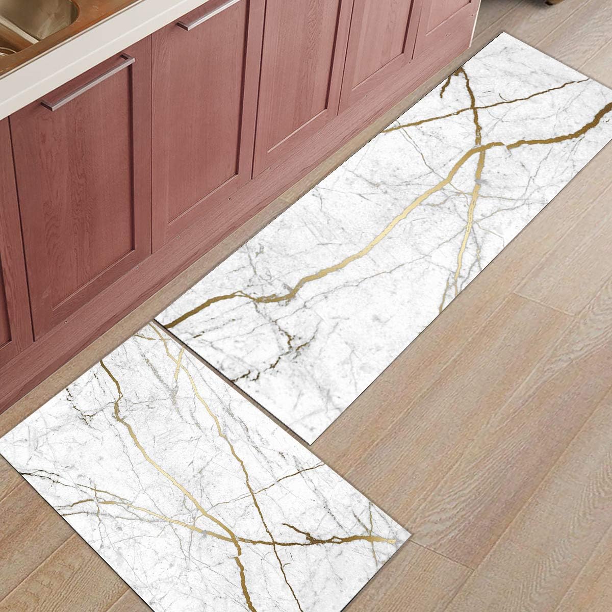 FAMILYDECOR - Alfombra de cocina para piso, con parte trasera de goma