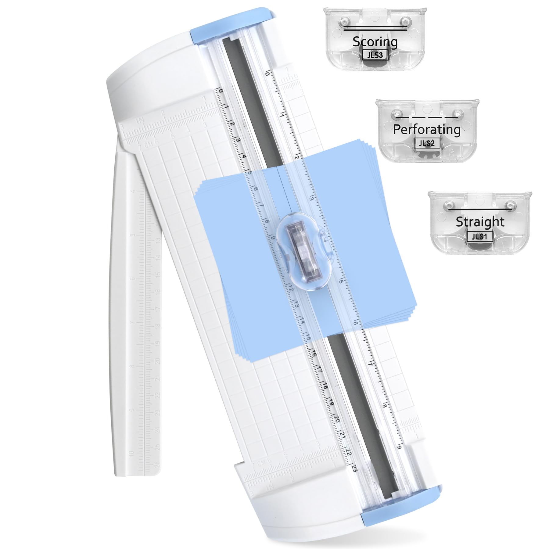 Photo 1 of ***MISSING PARTS***
Meafeng 3-in-1 Paper Trimmer with Straight, Scoring & Perforating Blades, 9" A5 Cutter for Crafting, Scrapbooking, Cardstock, Labels & Home Office Use – Compact & Portable (Blue)