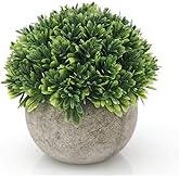 Velener Artificial Boxwood Faux Plant Indoor- Topiary Small Desk Plant Decor for Bedroom Office Cubicle Shelf Decor Window Will Plant Shelf Decoration Dorm Kitchen Counter, Farmhouse Home Decor Accent