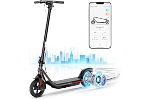 TS TST GRP LLC TST Electric Scooter for Adults, 19 Mph Foldable E Scooter, Peak 500W Motor, 8.5" Rear Solid Tire, All Aluminum Body Electric Scooter Adults with Dual Braking System and App Control