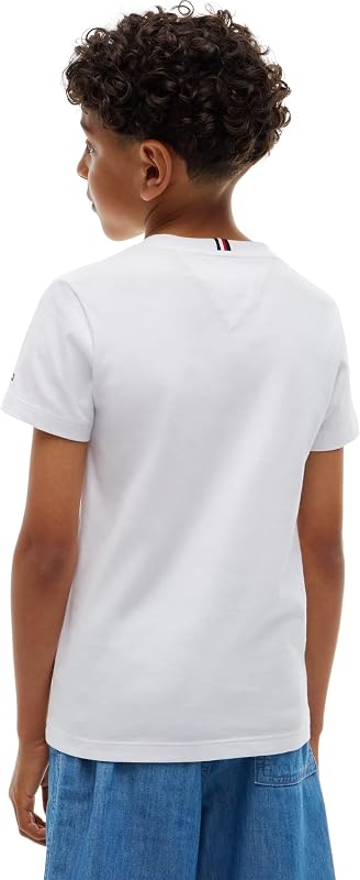 Outline Flag Graphic T-Shirt SS Kb0kb10590 T-Shirt S/S, Blanc (Blanc), 6 Ans Enfants et Adolescents