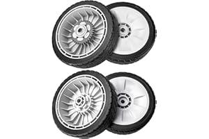 HRR216 Lawn Mower Wheels 2 Rear Wheels 42710-VE2-M02ZE & 2 Front Wheels 44710-VL0-L02ZB Compatible with Honda HRR216 HRT216 H