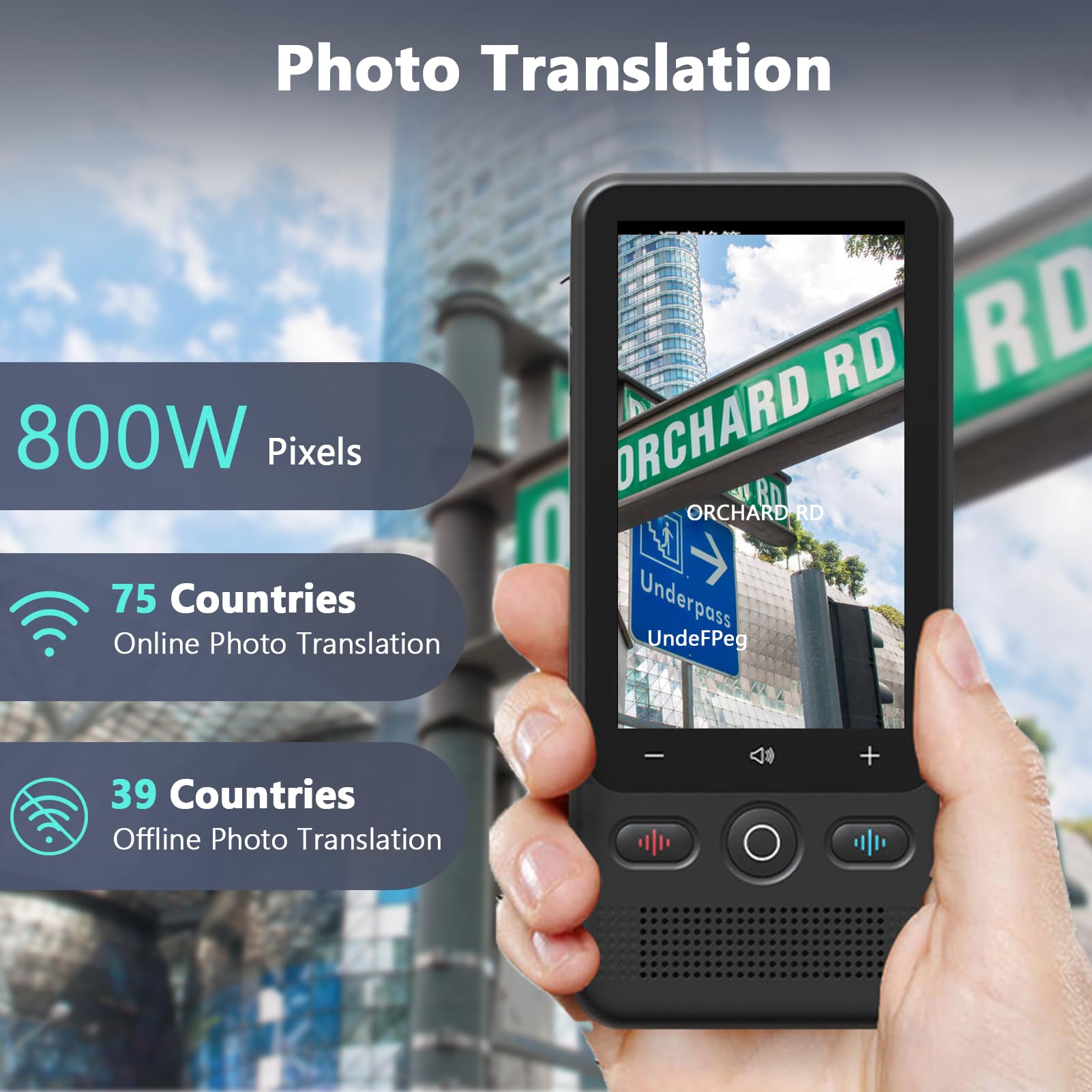 Language Translator Device No Needed, 2024 ChatGPT AI Translator Device, 138 Languages Supported, Support WiFi/Offline/Photo, for Travel Learning Business