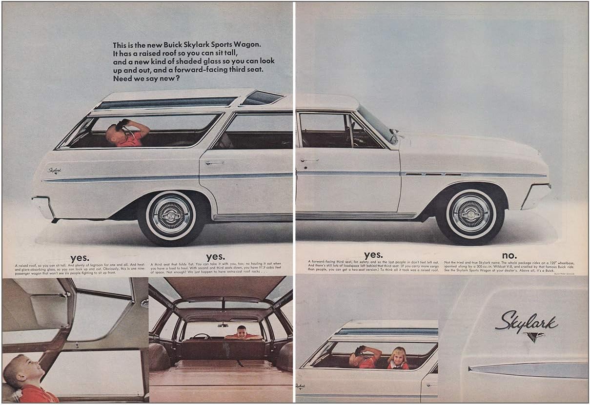 amazon com relicpaper 1964 buick skylark sports wagon raised roof so you can still buick print ad posters prints relicpaper 1964 buick skylark sports wagon raised roof so you can still buick print ad
