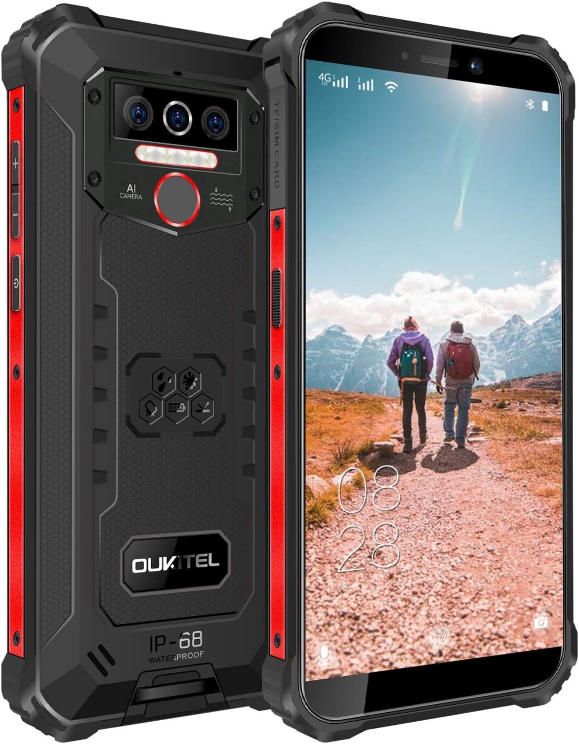 Amazon OUKITEL WP5 (2020) アウトドア スマートフォン SIMフリー スマホ本体 Android 10 IP68 防水 防塵 耐衝撃 SIMフリースマートフォン本体