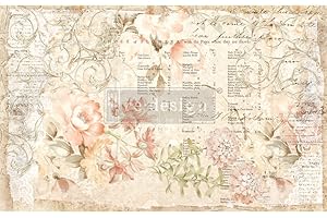 PRIMA MARKETING Prima Re-Design Decoupage Decor Tissue Paper 19"x30" 2/Pkg-Floral Parchment Redesign Décor'S Day Decorations,Easter Day,Decorations,Saint Patrick'S Day Gift St Patricks Day Decorations