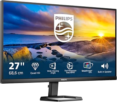 Philips 27E1N5500LA 27 Inch QHD VA Monitor 75Hz 1ms Height Adjust Speakers HDMI