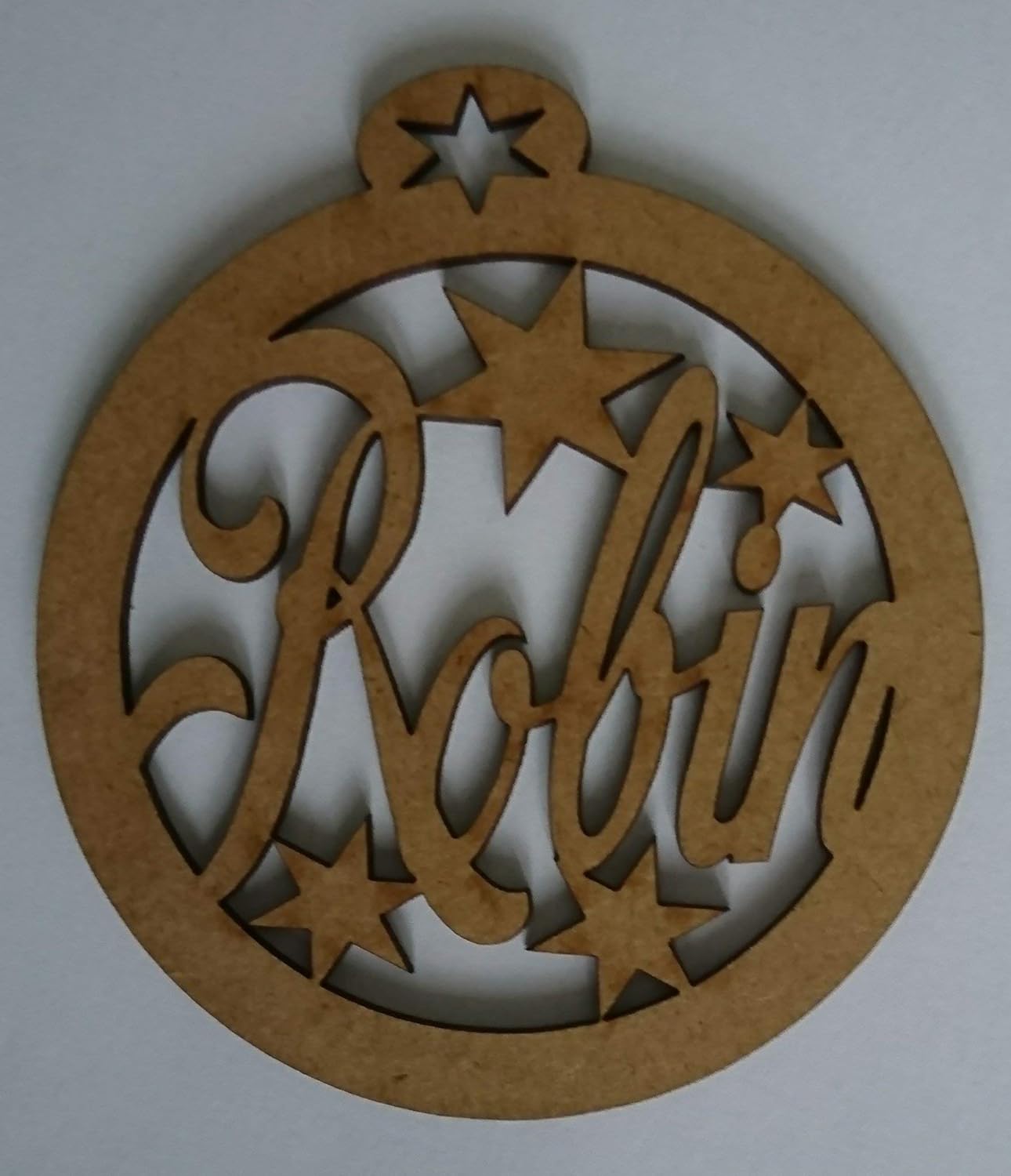 Boule De Noël Personnalisée Prénom Au Choix En Bois Cadeau Unique Décoration Sapin