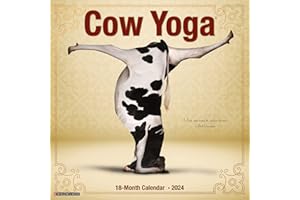 Willow Creek Press Cow Yoga Monthly 2024 Wall Calendar (12" x 12")