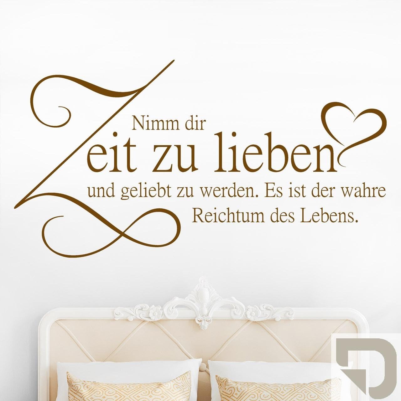 DESIGNSCAPE® Wandtattoo Nimm dir Zeit zu lieben und geliebt zu werden