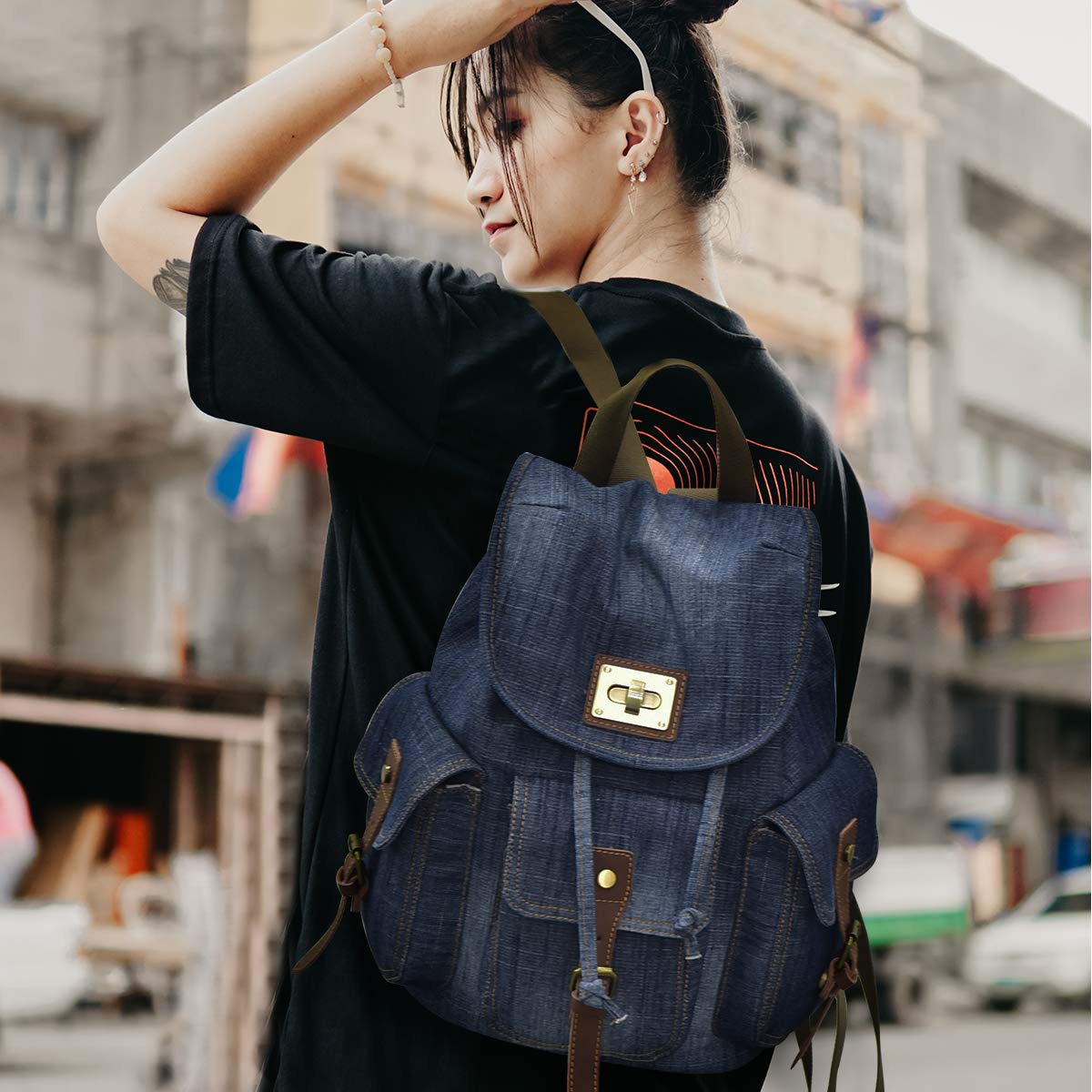 CHEREEKI Mochila, Mochilas de Viaje Hombres Mujer Bolsos de Mujer con Múltiples Bolsillos 14 Pulgadas Mochila Portátil para Negocio, Viaje, Trabajo