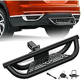YZONA Tow Hitch Step Trailer for 2 Inch Receiver, with Pin Lock & U-Bolts Stabilize, Compatible with Pickups Trucks Vans SUVs ATVs, Towing Bumper Guard Protector Rear bar (Heavy-Duty Carbon Steel)