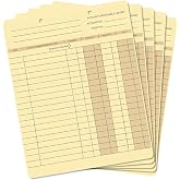 FunooFuno 250 Ledgers Cards for Bookkeeping 9.25 x 0.25 x 7.5 Inches Accounting Ledger Cards for Home Tracking Money Expenses Business