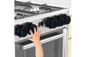 Stove Knob Covers for Child Safety,AOSITE Upgraded Gas Knob Covers for Kids Stove Guard with Strong Adhesive, 5 Pack Durable Design Childproof Oven Knob Locks for Babies and Pets,No Screws or Drill