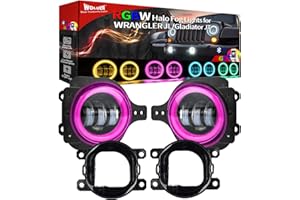 4 inch Fog light for Wrangler JL Gladiator Sport Fog Lights with RGBW halos Compatible with 2018-2023+ Wrangler JL JLU Unlimi