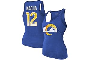 Majestic Threads Women's Puka Nacua NFL Name & Number Tri-Blend Scoop Neck Tank Top