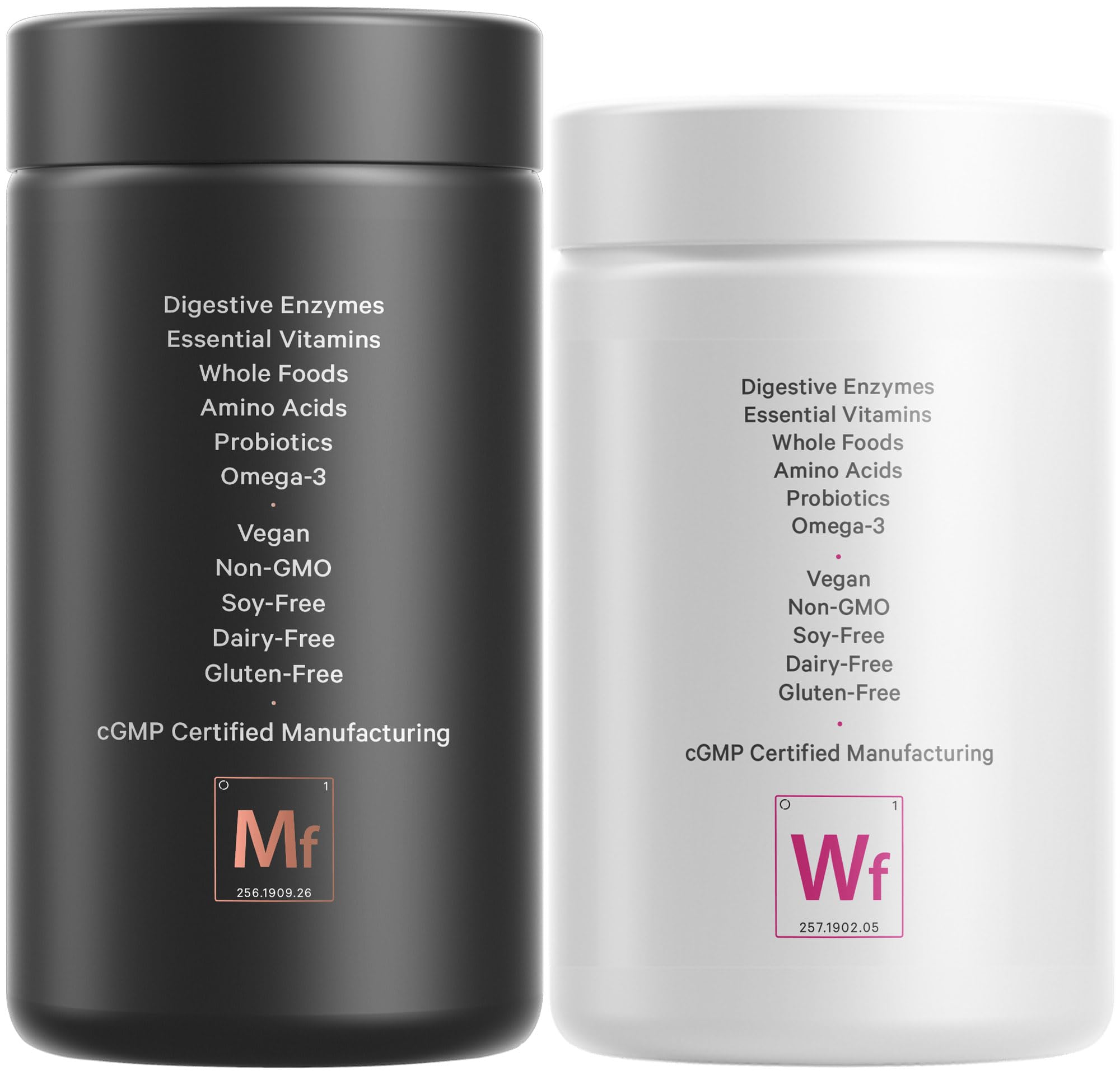 Codeage Daily Multivitamin Bundle: Women's & Men's Multivitamins, B-Vitamins, Probiotics, Food-Based Blends, 120 Capsules Per Bottle