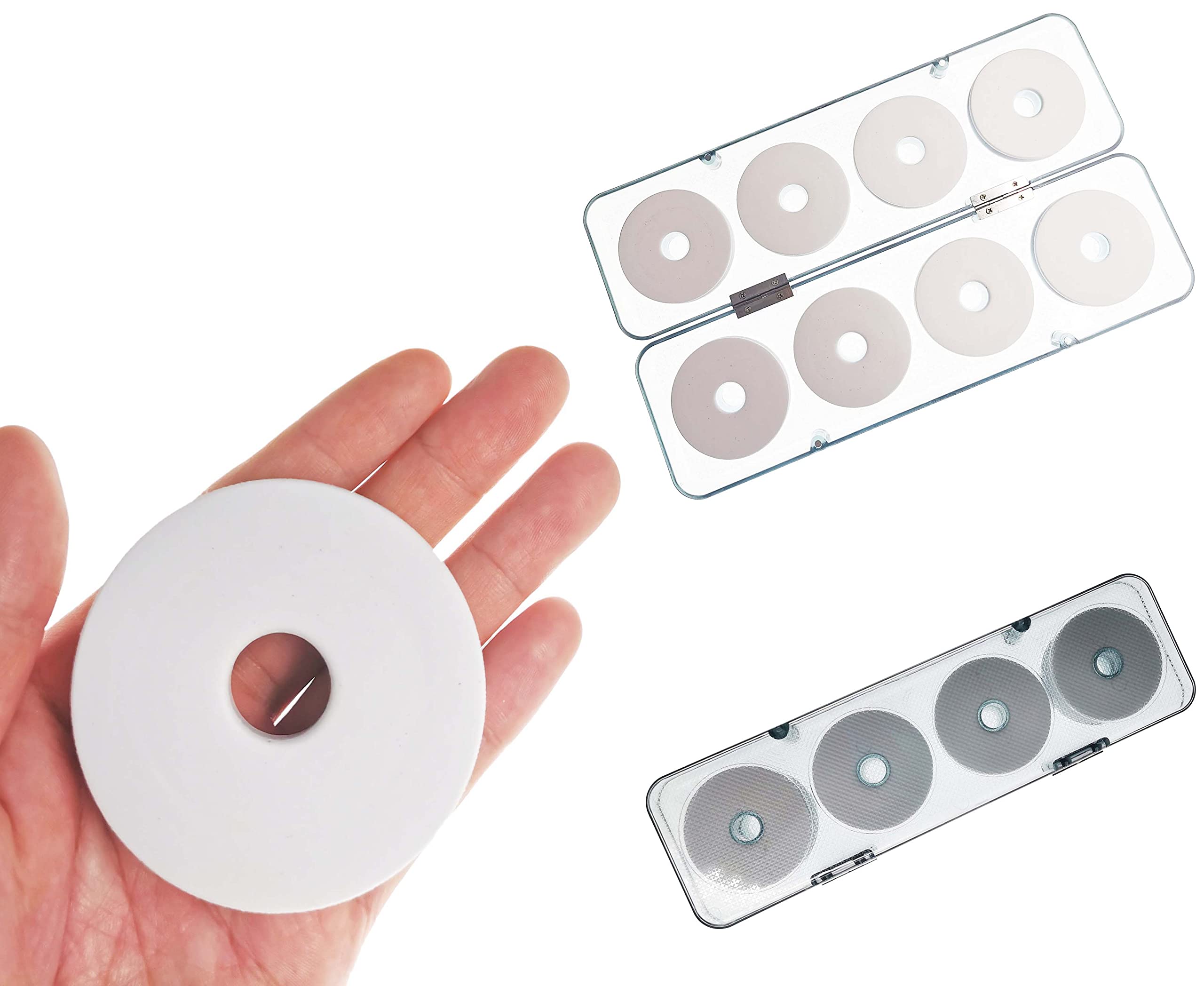 8pcs Large Foam Fishing Winding Board Fishing Line Bobbin Spools with Plastic Box for Fishing Line Rig Storage