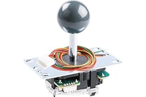 SANWA JLF-TP-8YT Arcade Joystick (Gray Ball Top) - Premium, High Precision, Responsive Controls, Multi-Platform Compatible - Ideal for Gaming Enthusiasts, for Arcade Jamma Game 4 & 8 Way Adjustable