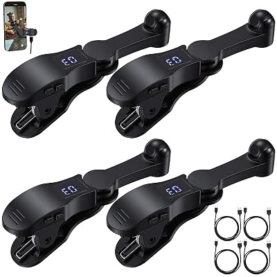 Sabary 4 Sets Auto Clicker for Smart Phone, Fast Screen Tapping Device Auto Tapper Continuous Click Simulation Finger for Games, Live Likes, Flash Deals, Reward Tasks, Plug and Play (Black)