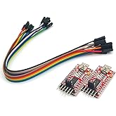 FainWan 2pcs FT232RL FTDI Mini USB to TTL Serial Converter Adapter, 3.3V/5.5V, Supports Win95/98/98se/ME/2000/XP/win7 32bit/6