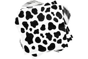 HSPAIDYP 50Pcs Cow Print Napkins Cow Print Party Supplies Disposable Cow Party Napkins Farm Animal Paper Napkins,for Cow Print Farm Animal Themed Baby Shower Birthday Party Decorations Favors (Cow)