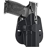 M P 2.0 9mm Holster for S&W M&P 9mm/.40 Full-Size, S&W M&P 2.0 9mm/40 Compact(Not for Shield), Belt Carry Gun Holster, Adjustable Cant OWB Paddle MP Holster & Quick Draw - Right Handed