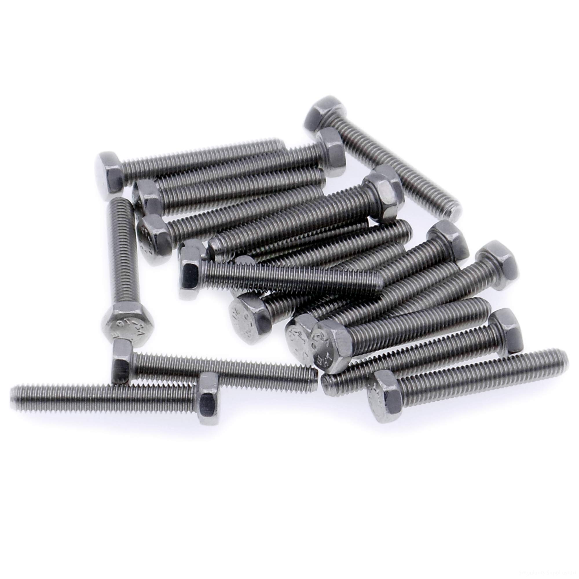 M4 (4mm x 45mm) Hex Bolt (Fully Threaded Setscrew) - Stainless Steel (A2) (Pack of 20)