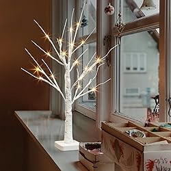 PABIPABI Lighted Birch Tree, 22'' Christmas Tree