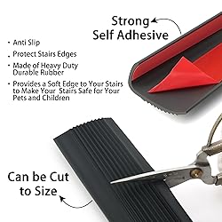 Taaizau Stair Anti Slip Nosing, Self-Adhesive Vinyl