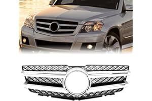 DIBON AUTO Grill Front Grille Compatible for Mercedes Benz X204 GLK250 GLK350 2010 2011 2012 2013 2014 2015 (GLK Style-Old)