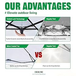 10x10 Pop Up Canopy Tent,300D Silver-Coating