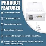 ASNQ ADSL Filter Microfilter BT to RJ11 for Phone and Broadband view 3