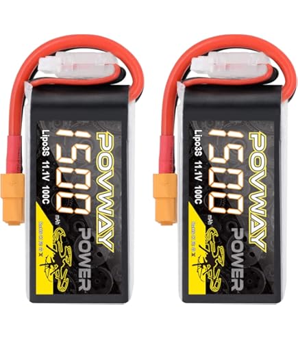 Batería LiPo de 11.1V 1500mAh 100C 3S con enchufe XT60, control remoto por aplicación controlada