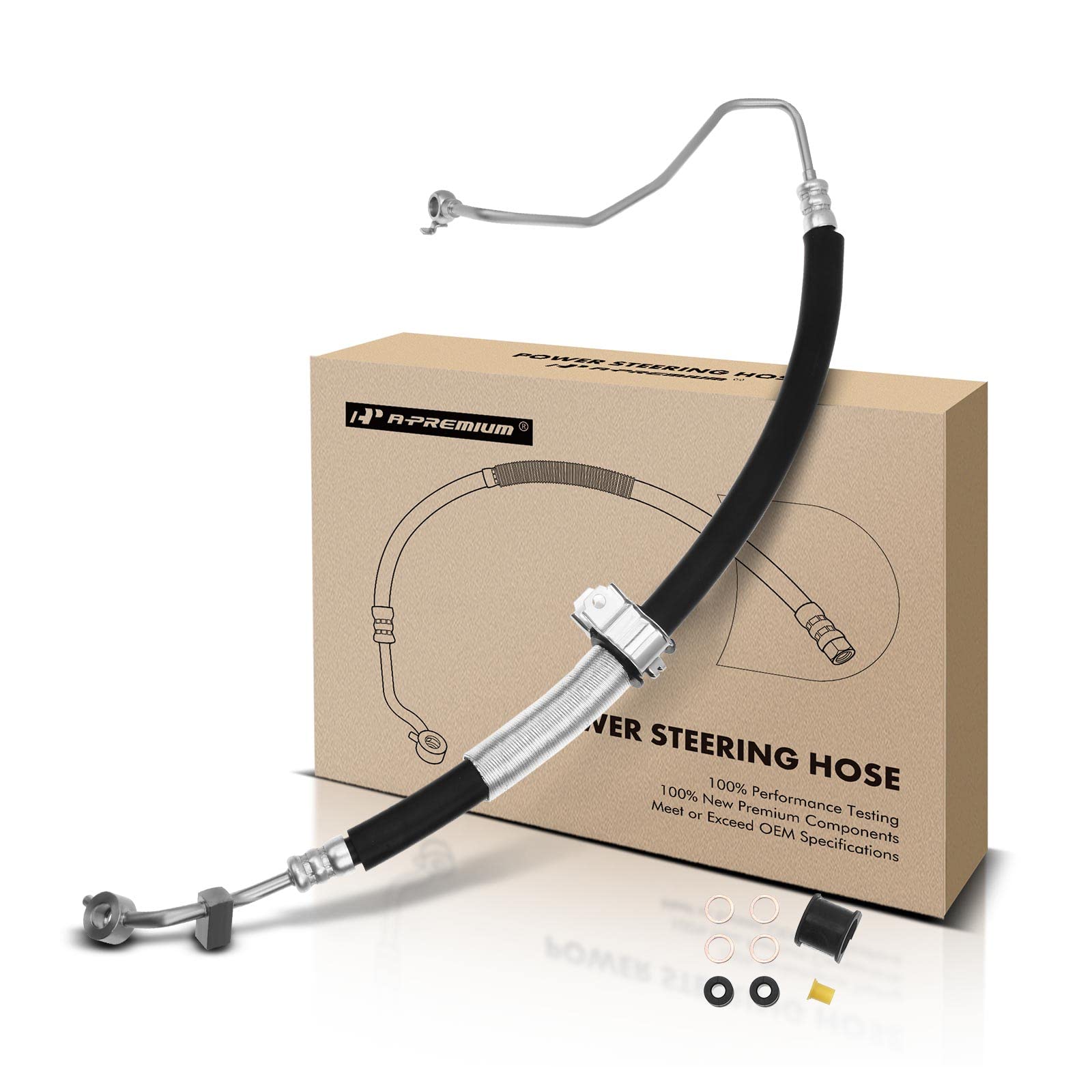 Photo 1 of A-Premium Power Steering Pressure Hose Line Assembly Compatible with Nissan Maxima 2009-2014, Altima 2008-2012, 3.5L, Pump to Rack