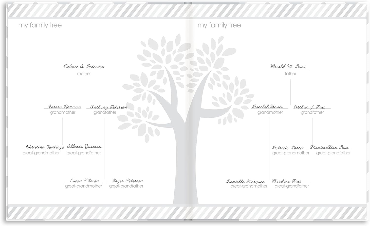 Pearhead First 5 Years Chevron Baby Memory Book with Included Clean-Touch Baby Safe Ink Pad to Create Baby's Handprint or Footprint - Image 4