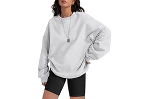 ATHMILE Oversized Sweatshirt for Women Crewneck Fleece Long Sleeve Pullover Hoodies Tops Fall Fashion Outfits Clothes 2023
