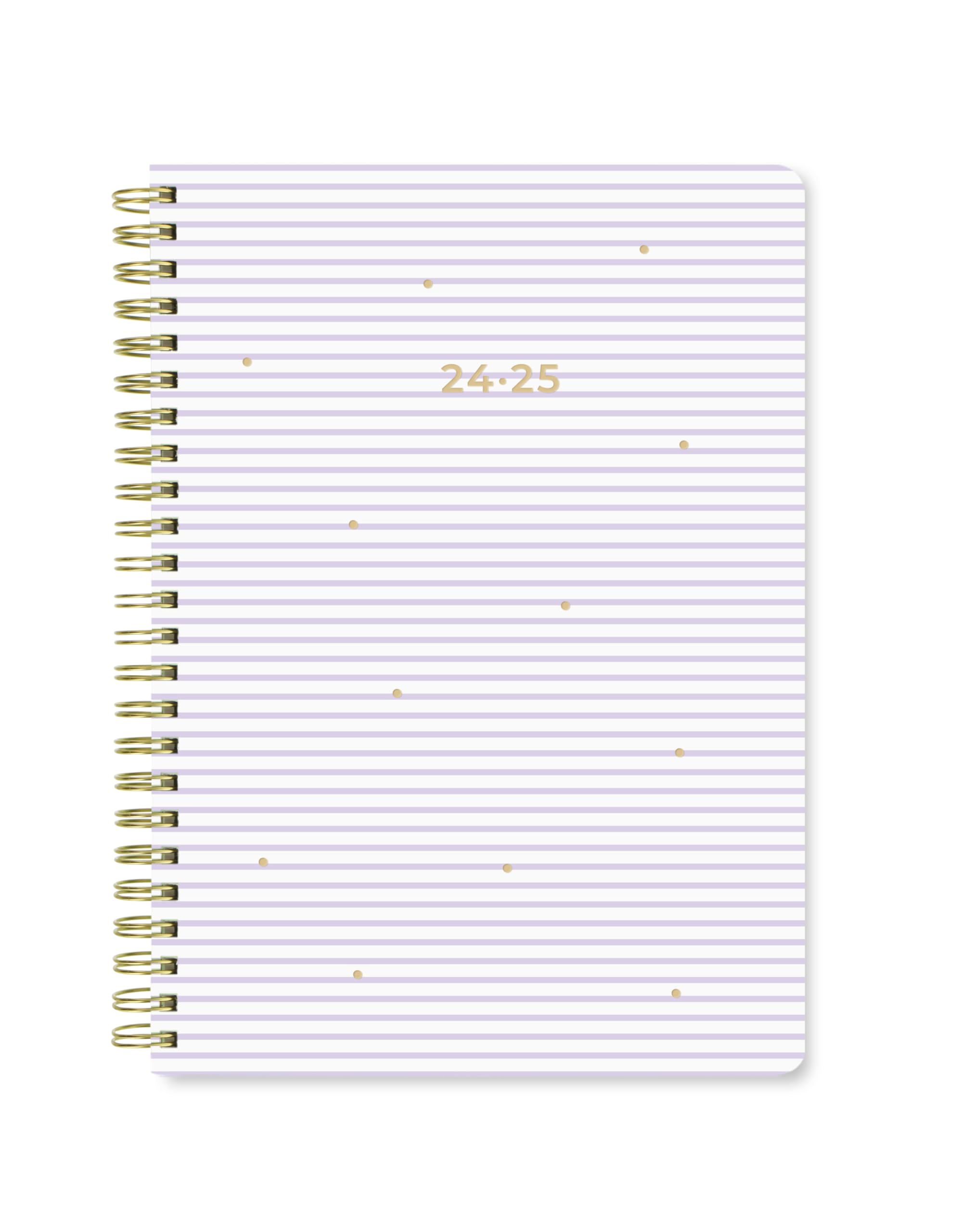 Letts of London Stripes A5 Academic 2024/2025 week to view diary - Lilac
