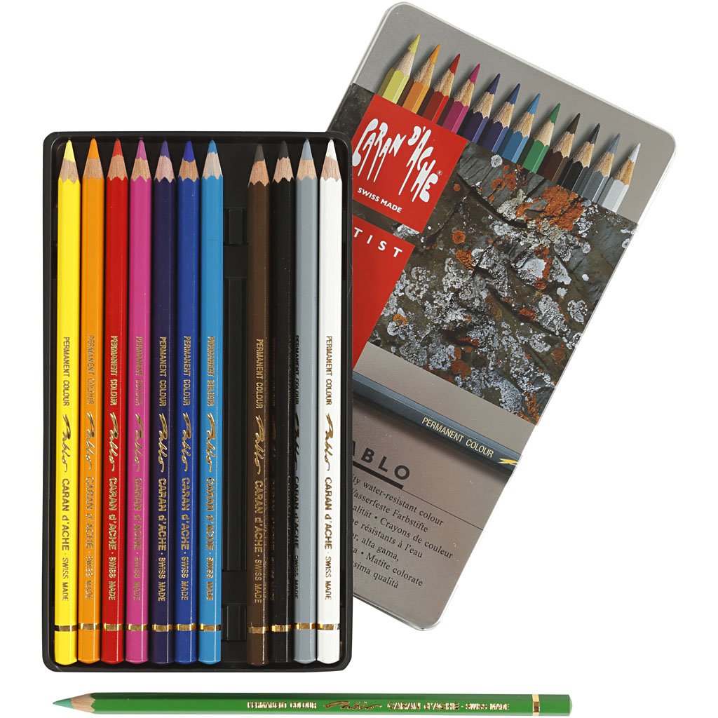 Pablo, Lead 3.8 mm, L. 17 cm, Assorted Colours, 12 units, Thickness 7 mm